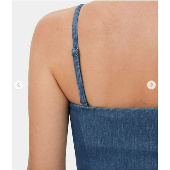 Halara Adjustable & Removable Strap Backless Bodycon Stretchy Denim Mini Medium - Picture 9 of 10